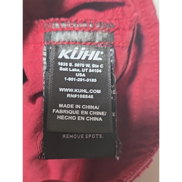 Kuhl Vintage Patina Dye Cargo Red Roll Up Hiking Pants Women's Size 8 Regular - Picture 13 of 14